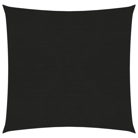 Zonnezeil 160 g/m² 3,6x3,6 m HDPE zwart