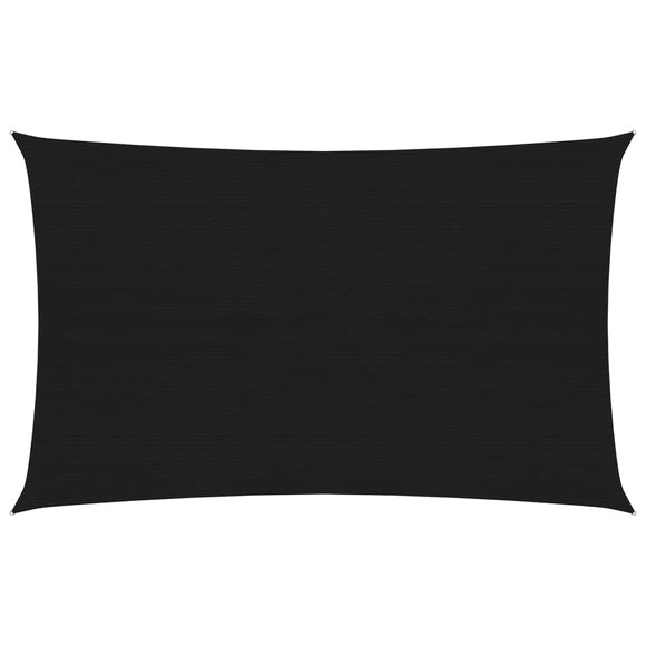 Zonnezeil 160 g/m² 2x4 m HDPE zwart