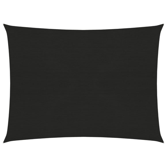 Zonnezeil 160 g/m² 3,5x4,5 m HDPE zwart