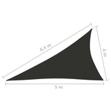 Zonnescherm driehoekig 4x5x6,4 m oxford stof antracietkleurig