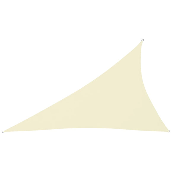 Zonnescherm driehoekig 3x4x5 m oxford stof crèmekleurig