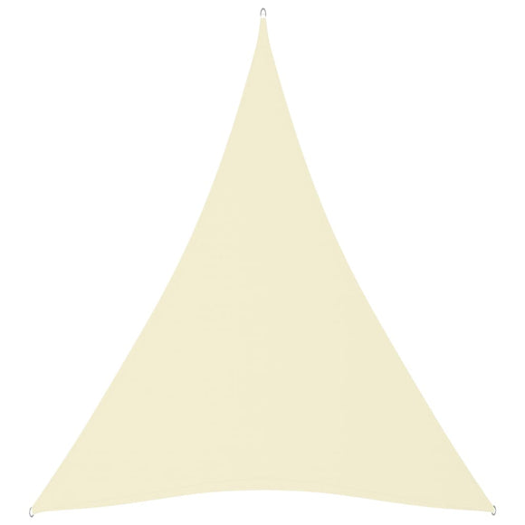 Zonnescherm driehoekig 3x4x4 m oxford stof crèmekleurig