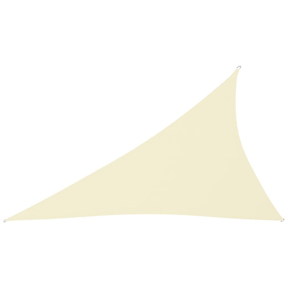 Zonnescherm driehoekig 4x5x6,4 m oxford stof crèmekleurig