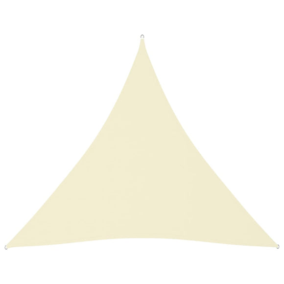 Zonnescherm driehoekig 6x6x6 m oxford stof crèmekleurig