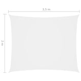 Zonnescherm rechthoekig 2x3,5 m oxford stof wit