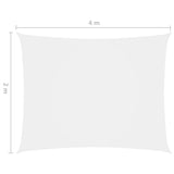 Zonnescherm rechthoekig 2x4 m oxford stof wit