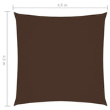Zonnescherm vierkant 4,5x4,5 m oxford stof bruin