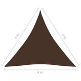 Zonnescherm driehoekig 4x4x4 m oxford stof bruin