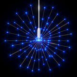 10 st Kerstverlichting vuurwerk 1400 LED's buiten 20 cm blauw
