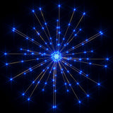 10 st Kerstverlichting vuurwerk 1400 LED's buiten 20 cm blauw