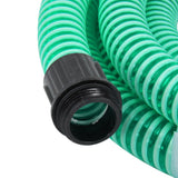 Zuigslang met messing koppelingen 1,1'' 7 m PVC groen