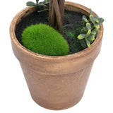 Kunstplanten met pot 2 st buxus bolvorming 41 cm groen