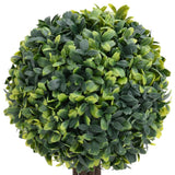 Kunstplanten met pot 2 st buxus bolvorming 41 cm groen