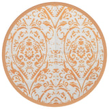 Buitenkleed Ø160 cm polypropeen oranje en wit